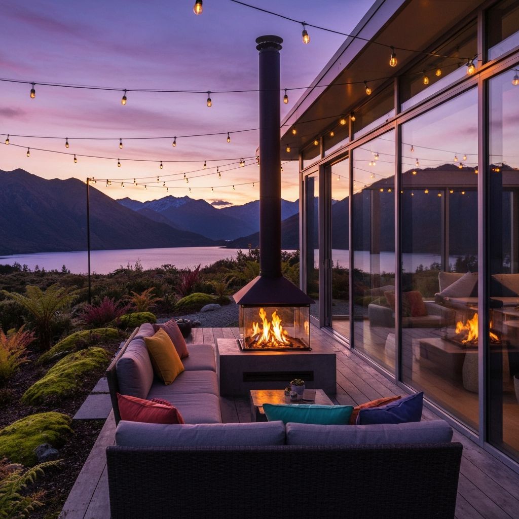 Outdoor fire lounge